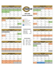 cleburn isd school calendar 25-26