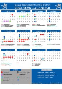 JOSHUA ISD SCHOOL CALENDAR 25-26