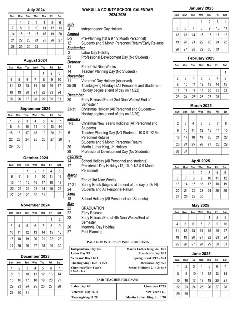 Wakulla County Schools Calendar 25 26 PDF EduCounty Wakulla County Schools Calendar 25 26 PDF EduCounty