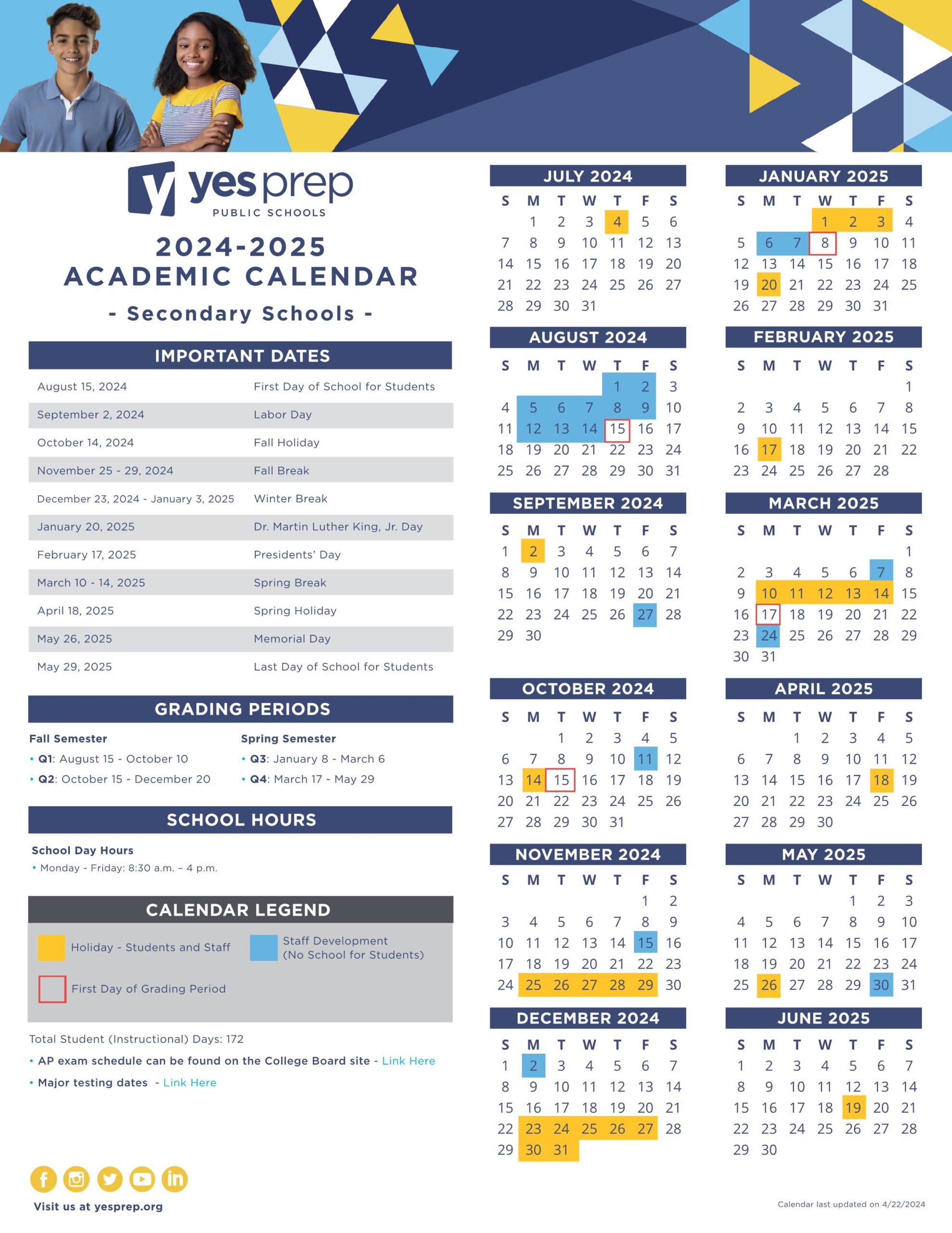 Yes Prep Public School Calendar 2425 [PDF] EduCounty