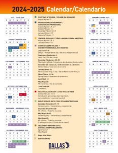 Dallas ISD School Calendar 24-25