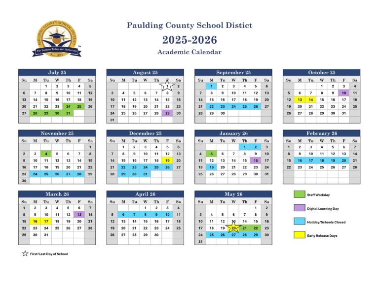 Paulding County Schools Calendar 25 26 PDF EduCounty Paulding County Schools Calendar 25 26 PDF EduCounty