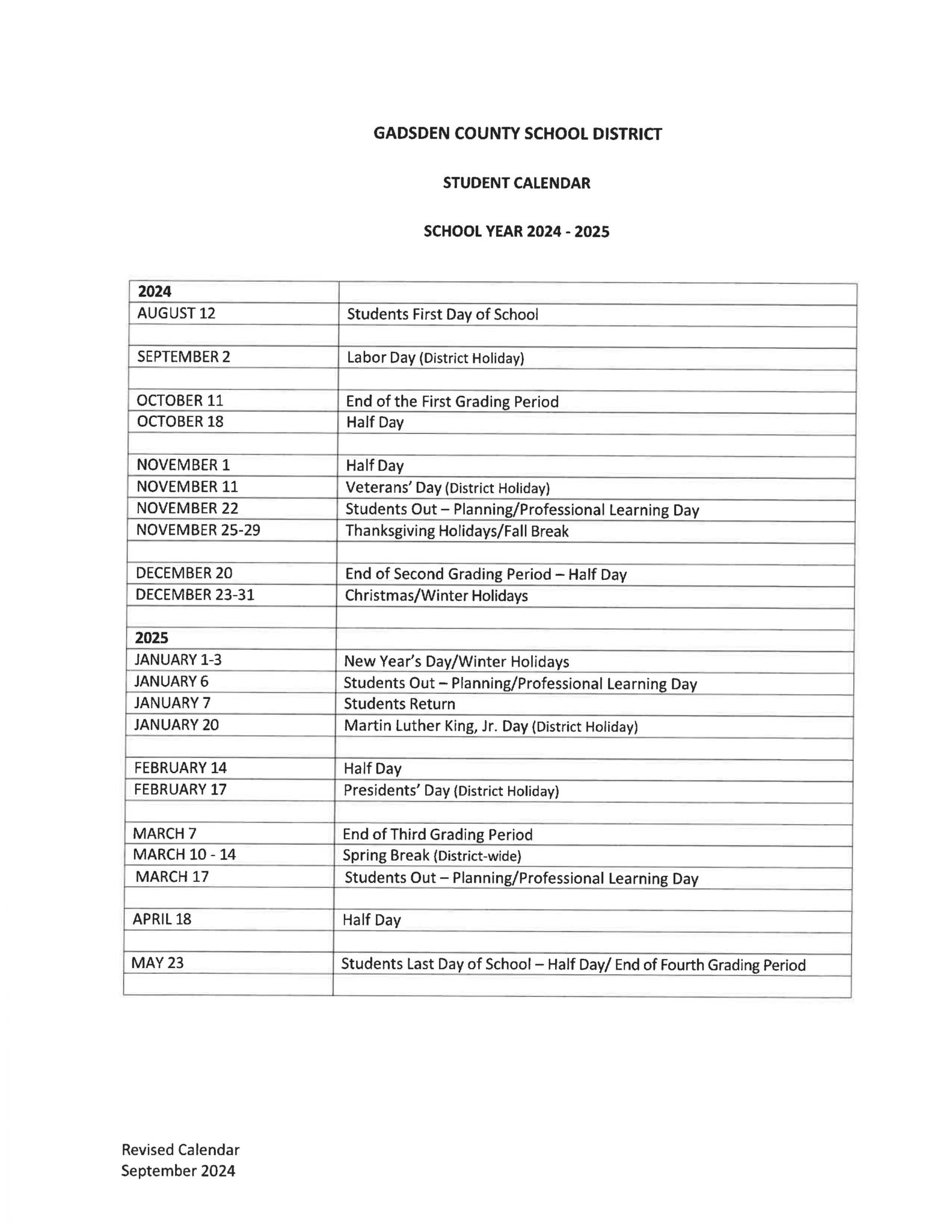 Gadsden county fl schools Calendar 2526 [PDF] EduCounty