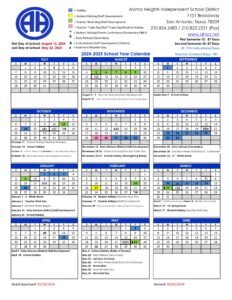 ALAMO HEIGHTS ISD SCHOOL CALENDAR 24-25