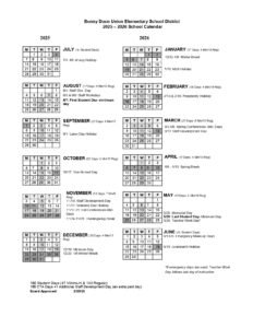 Bonny Doon Union Elementary School calendar
