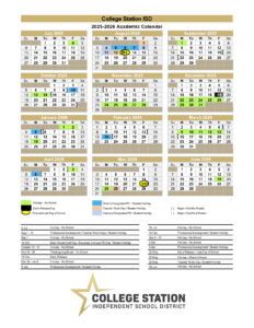 College Station ISD School Calendar 25-26