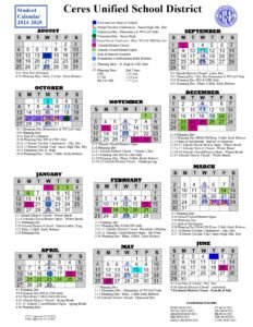 Ceres Unified School District Calendar 24-25