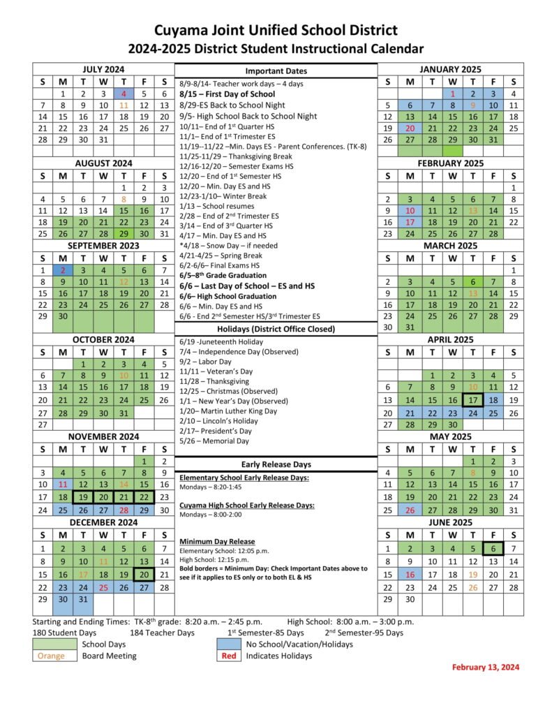 Cuyama Joint Unified School District 24-25