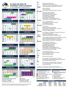 EPISD EL PASO ISD SCHOOL CALENDAR 24-25