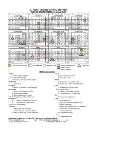 el tejon unified school calendar 24-25