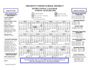 FREMONT UNIFIED SCHOOL DISTRICT calendar 25-26