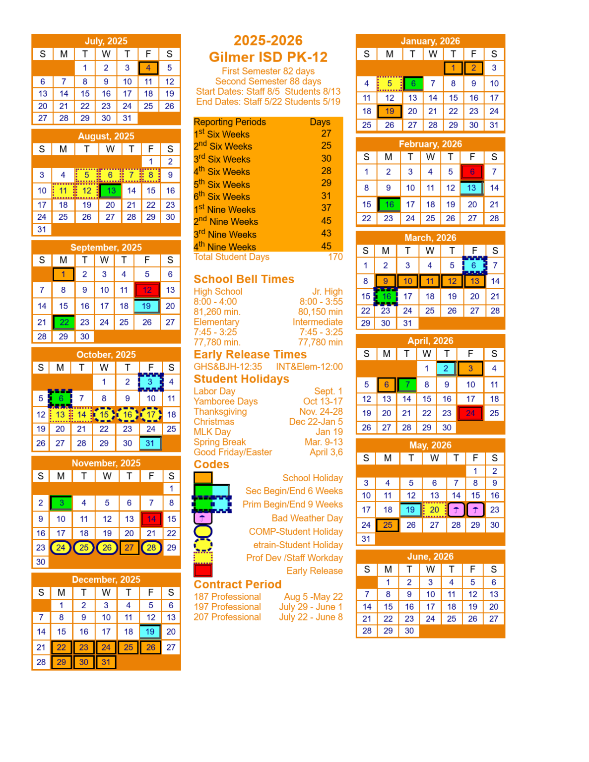 GILMER ISD School Calendar 25 26 PDF REVISED EduCounty GILMER ISD School Calendar 25 26 PDF REVISED EduCounty