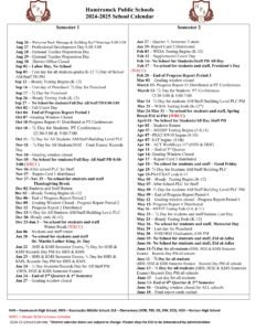Hamtramck Public Schools Calendar 24-25