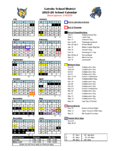 Latrobe School District Calendar 25-26 [PDF] revised - EduCounty