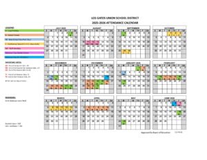 Los Gatos Union School District Calendar 25-26