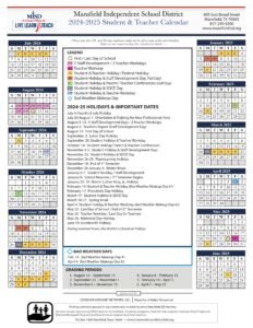 MANSFIELD ISD SCHOOL CALENDAR 24-25