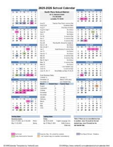 NORTH PENN NP SCHOOL CALENDAR 25-26