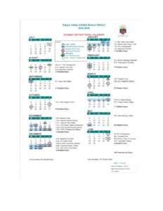 Pajaro Valley USD calendar 25-26