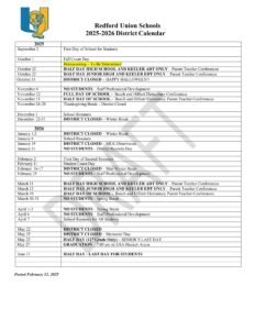 Redford Union Schools 25-26