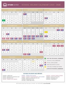 San Francisco Unified School District CALENDAR