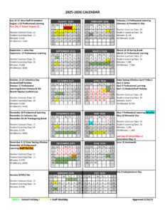 Smithville SISD School Calendar 25-26