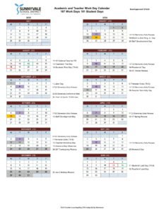 Sunnyvale School District Calendar 25-26