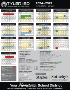 TYLER ISD SCHOOL CALENDAR 24-25