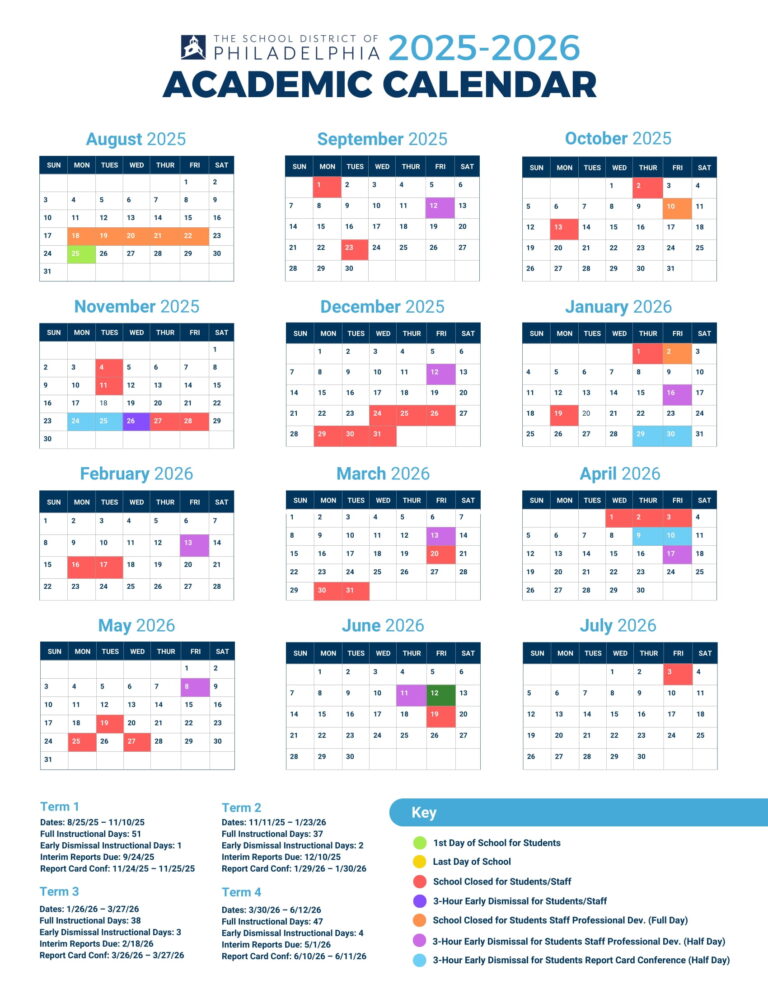 School District of Philadelphia Philasd Calendar 2526 [Revised