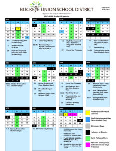 buckeye union school district calendar