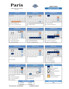 paris isd school calendar 25-26