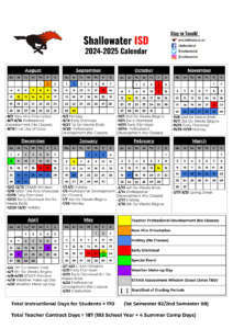 shallowater isd school calendar 24-25