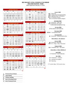 BIG WALNUT LOCAL SCHOOLS calendar 25-26
