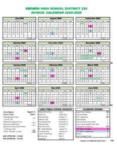 Bremen District 228 Calendar 25 26 PDF revised EduCounty