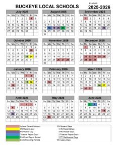 buckeye local school calendar