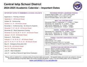 Central Islip UFSD Calendar 25-26