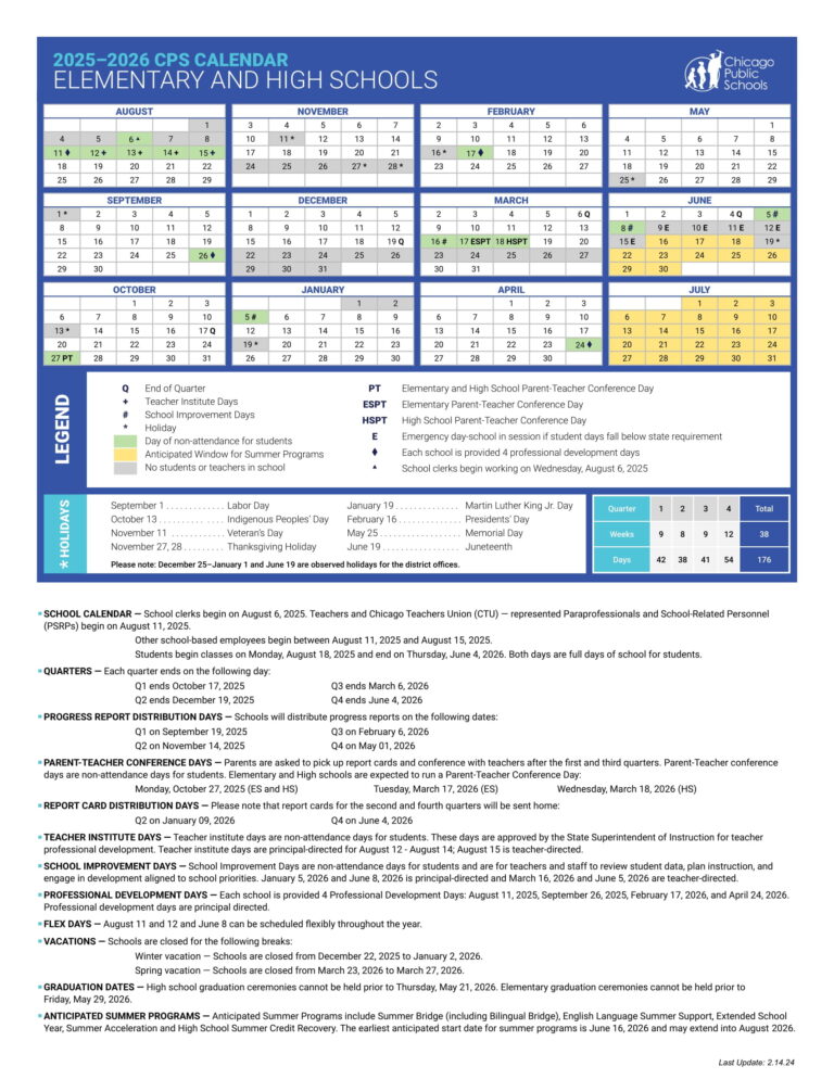 CPS Chicago Calendar 2526 [PDF] revised EduCounty