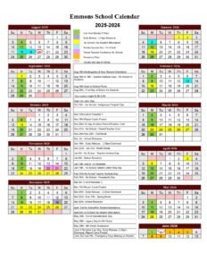 Emmons School Calendar 25-26