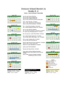 District 79 Fremont calendar