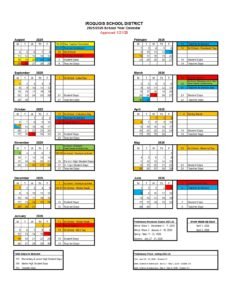IROQUOIS SCHOOL DISTRICT CALENDAR