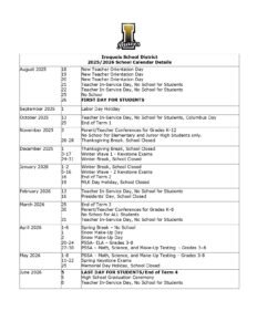 IROQUOIS SCHOOL DISTRICT CALENDAR