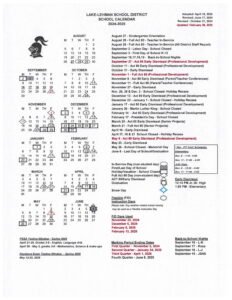 Lake-Lehman School calendar 24-25