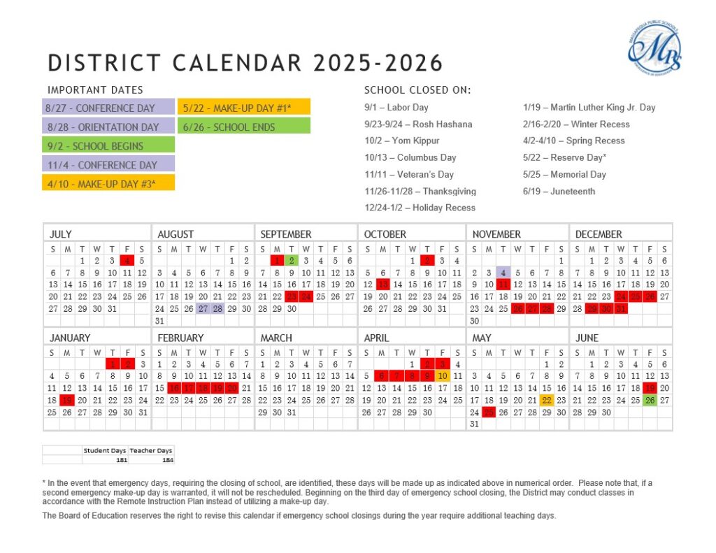 Massapequa Public School Calendar 25 26 revised PDF EduCounty