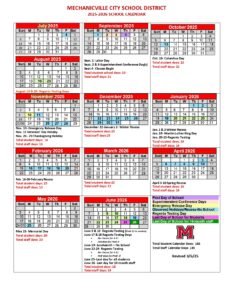 Mechanicville CSD Calendar