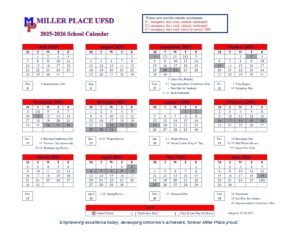 miller place ufsd calendar