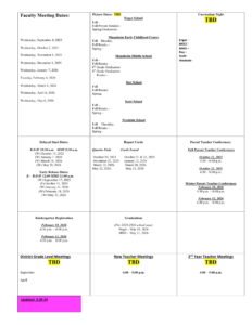 Mannheim School District 83 calendar