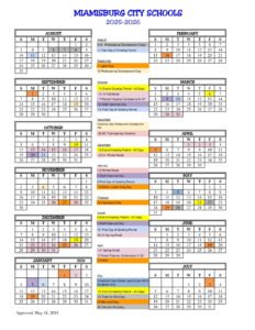 Miamisburg City Schools calendar 25-26
