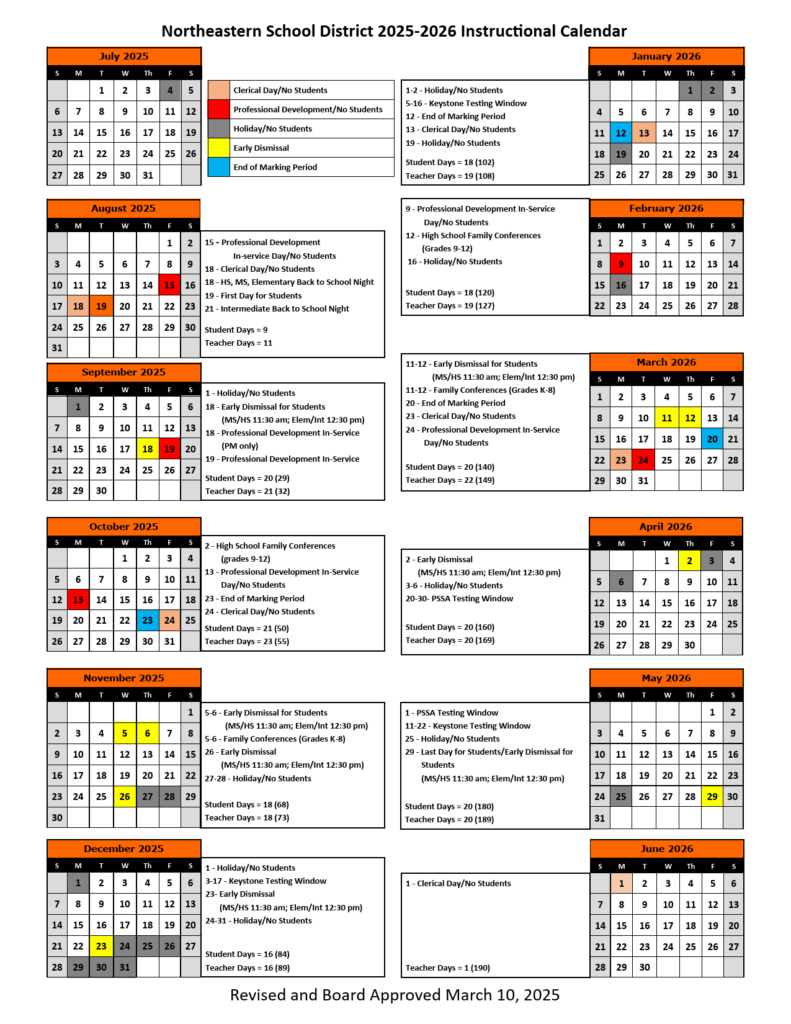 Northeastern York School District NESD Calendar 25 26 PDF Revised northeastern-york-school-district-nesd-calendar-25-26-pdf-revised