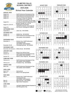 Olmsted Falls School District calendar revised