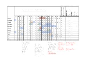 Prairie Hill School District #133 2025-2026 Calendar