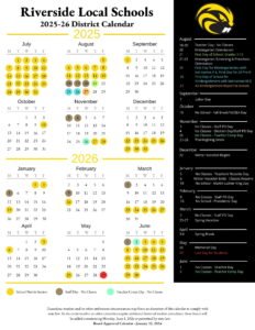 Riverside Local Schools calendar